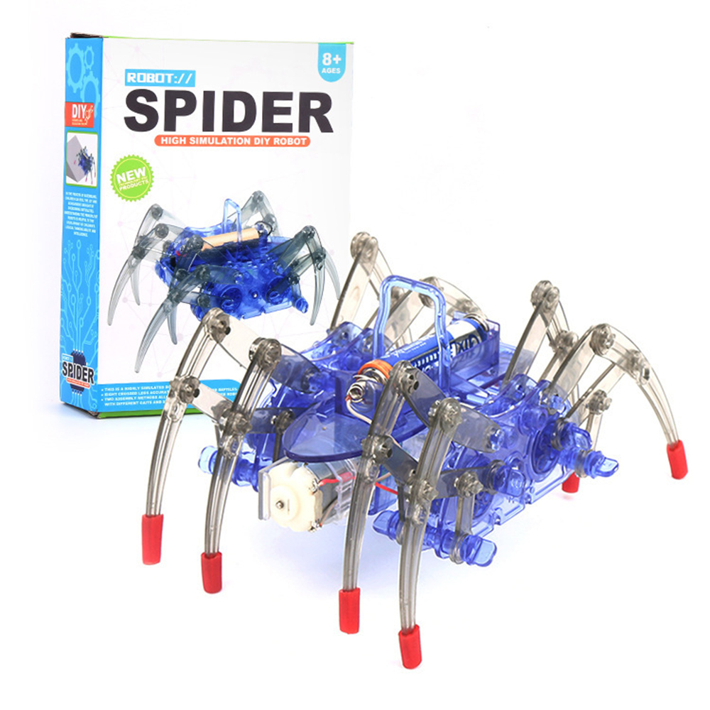 Science Project Robot - Elektryczny bioniczny robot-pająk – zestaw DIY,