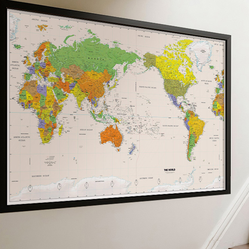 Star Map Poster - Mapa Ścienna, Poliester, Mapa Świata Bez