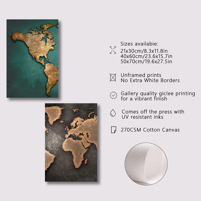 Retro World Map 3pcs/set Canva – Star Map Poster recenzja i cena